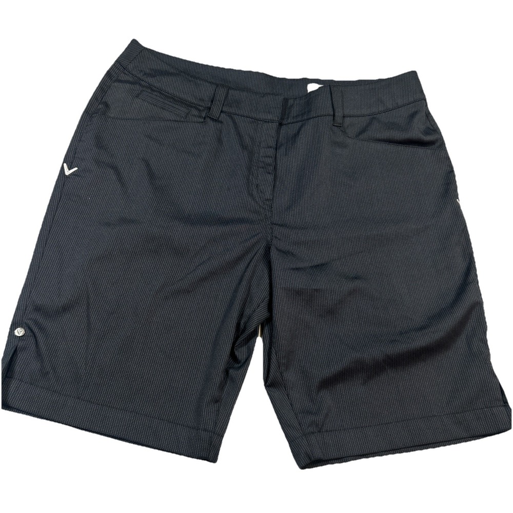 Callaway Women's Size 6 Stretch Golf Shorts Black White Stitching